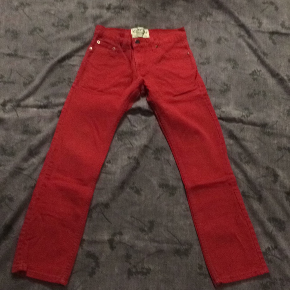 Red Levi’s jeans